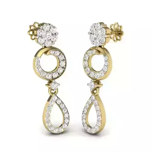 Women earrings 3dm render detail 3D print model