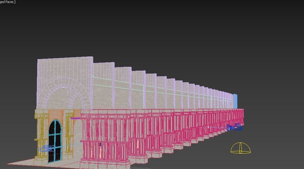 Colonial Type Hallway 3D model_1