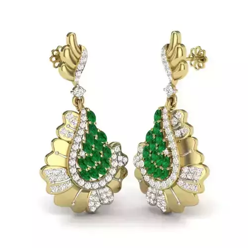 Women earrings 3dm render detail 3D print model