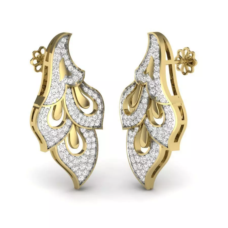 Women earrings 3dm render detail 3D print model 3D print model_0