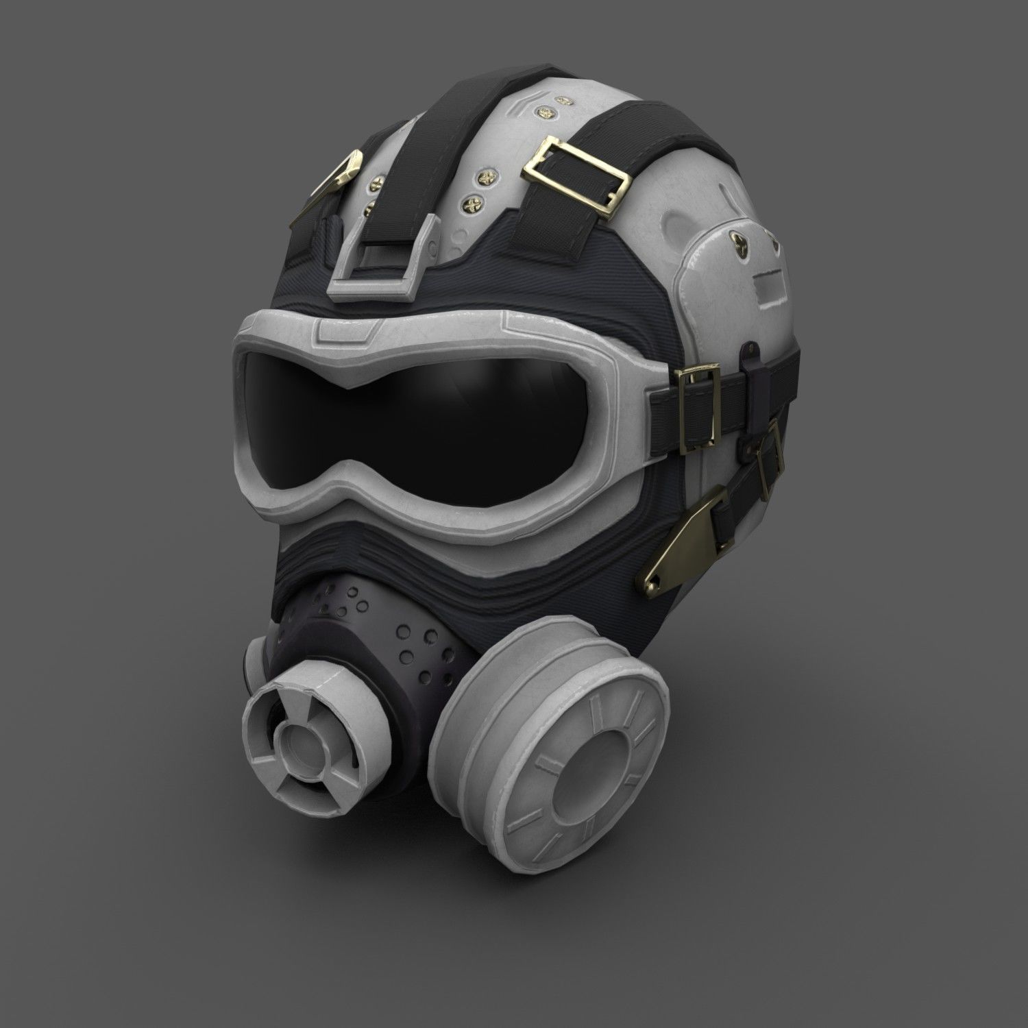 Scifi helmet ver 10 Low-poly 3D model_2