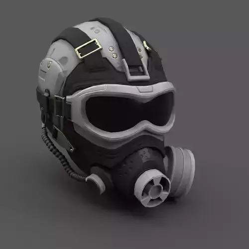 Scifi helmet ver 10 Low-poly 3D model