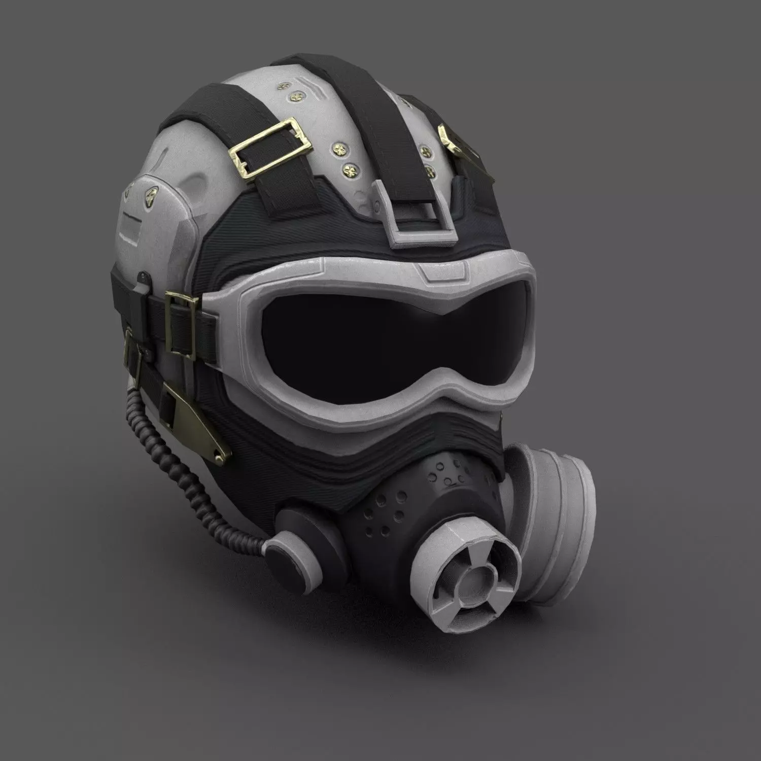 Scifi helmet ver 10 Low-poly 3D model_0