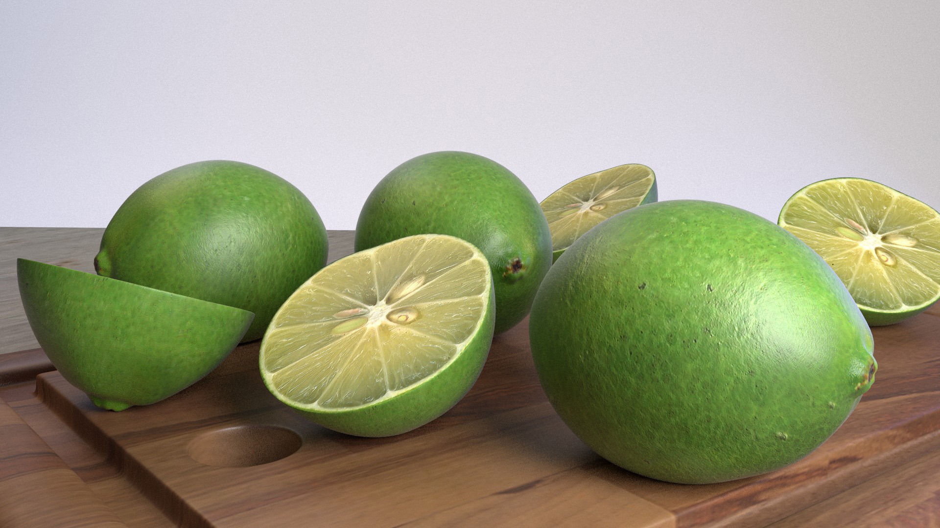 Realistic Lime mango 3D model_3