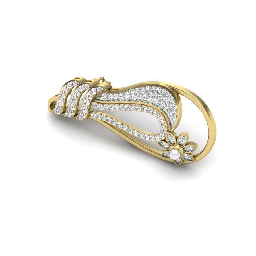 Women flower  earrings 3dm render detail 3D print model 3D print model_4