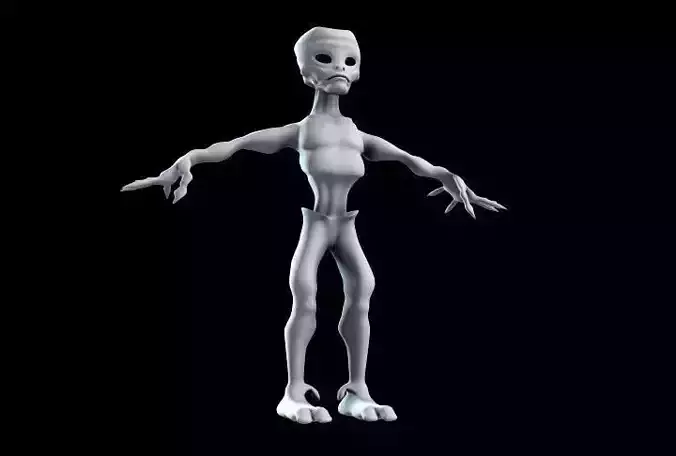Alien Character Low Poly  Low-poly 3D model