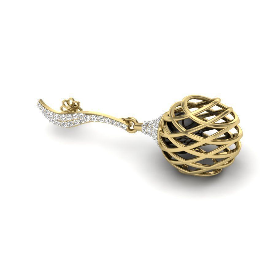 Women earrings 3dm render detail 3D print model 3D print model_4