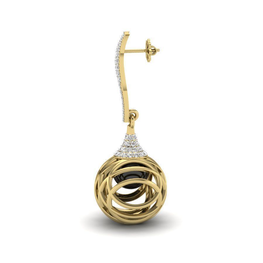 Women earrings 3dm render detail 3D print model 3D print model_3