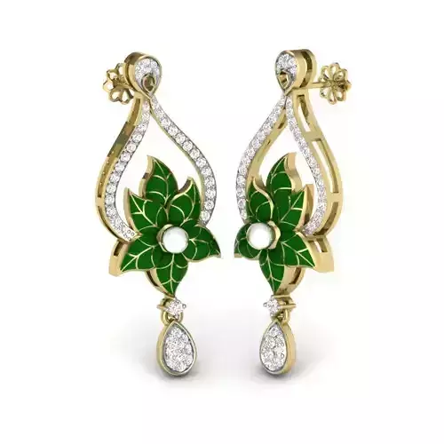 Women earrings 3dm render detail 3D print model