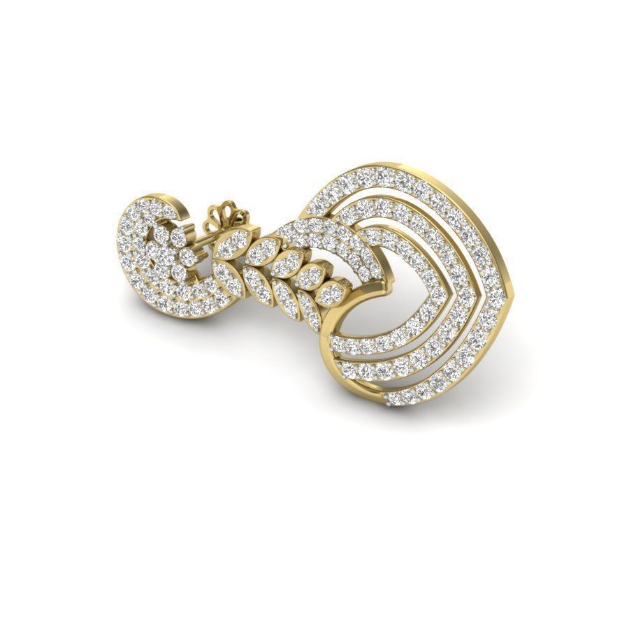 Women earrings 3dm render detail 3D print model 3D print model_4