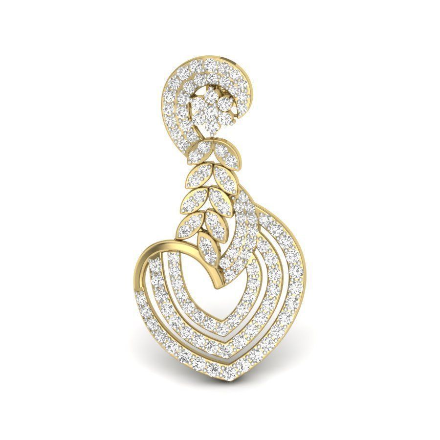 Women earrings 3dm render detail 3D print model 3D print model_2