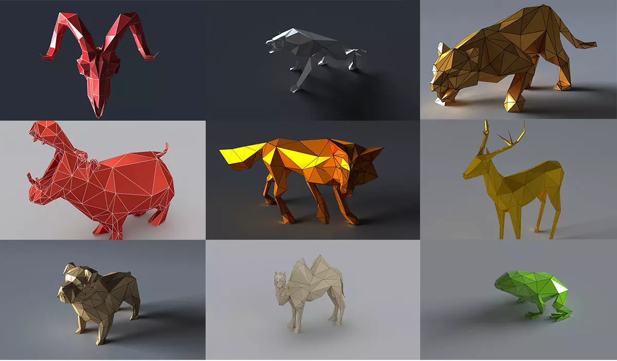 3d models for animals for papercraft or 3d printing 3D Model Collection_0
