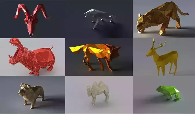 3d models for animals for papercraft or 3d printing 3D Model Collection
