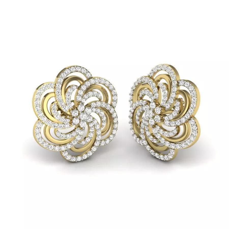 Women earrings 3dm render detail 3D print model 3D print model_0