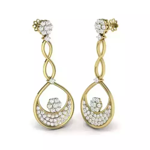 Women earrings 3dm render detail 3D print model