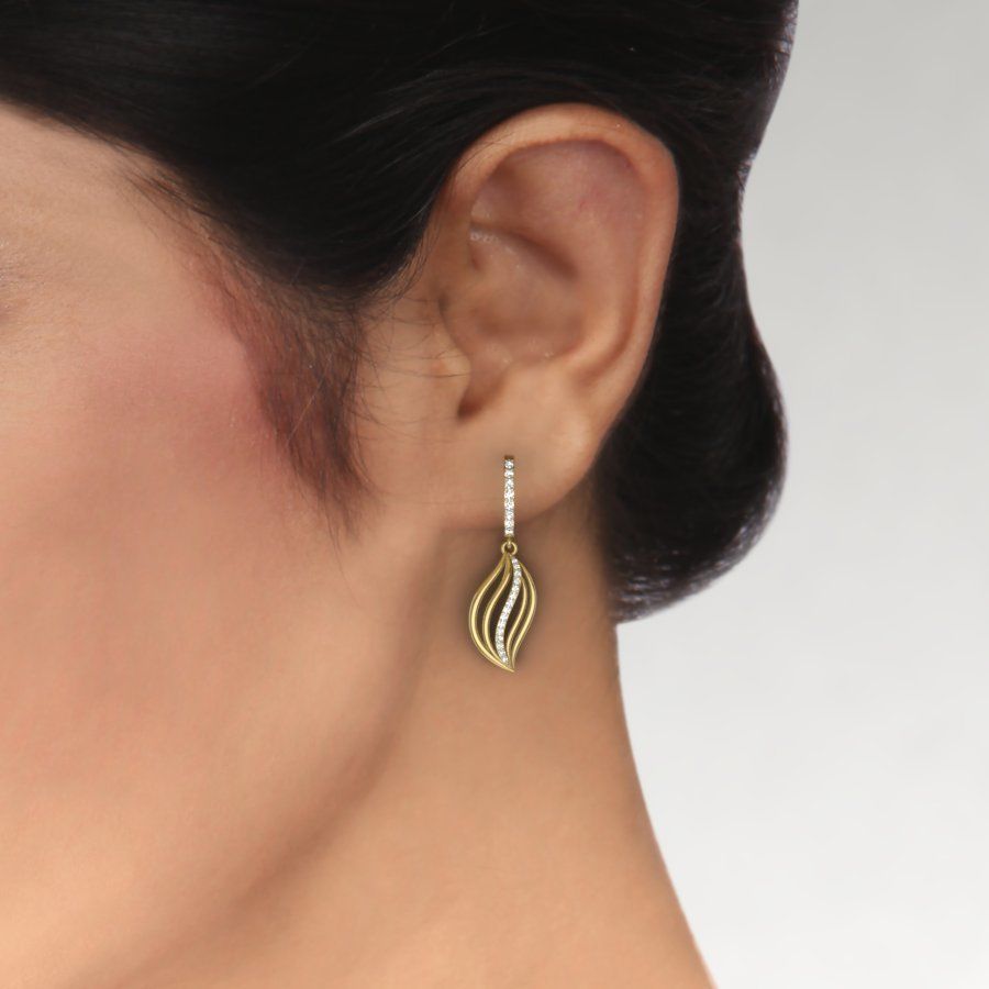 Women earrings 3dm render detail 3D print model 3D print model_1