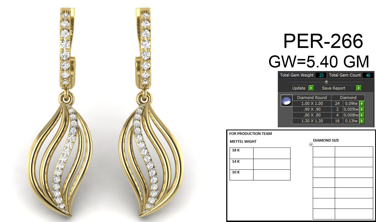 Women earrings 3dm render detail 3D print model 3D print model_5
