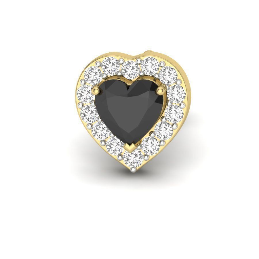 Women heart earrings 3dm render detail 3D print model 3D print model_2