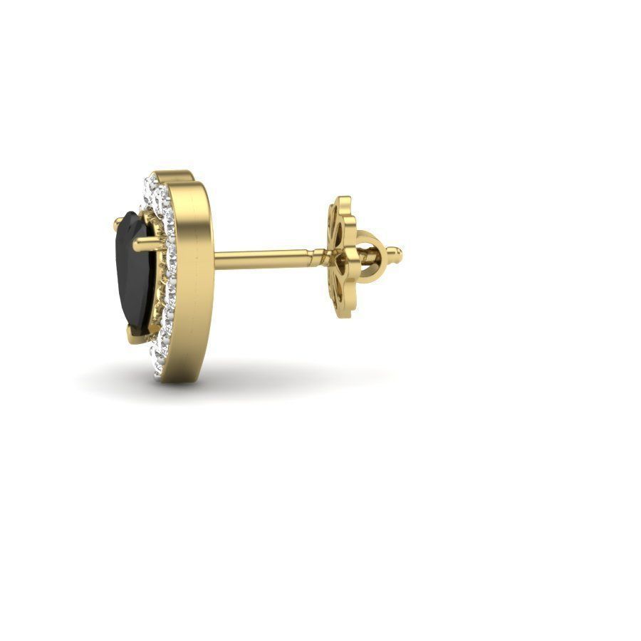 Women heart earrings 3dm render detail 3D print model 3D print model_3