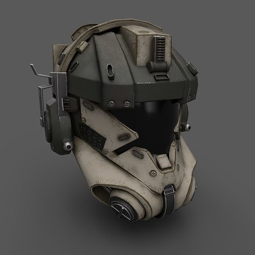Scifi helmet ver 12 Low-poly 3D model