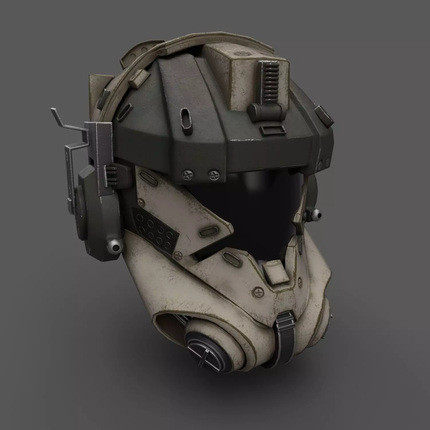 Scifi helmet ver 12 Low-poly 3D model_0