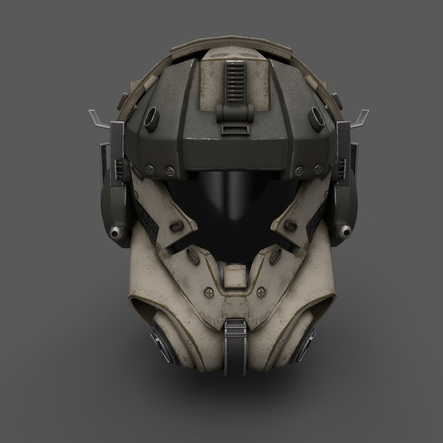 Scifi helmet ver 12 Low-poly 3D model_1