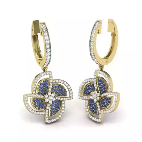 Women earrings 3dm render detail 3D print model