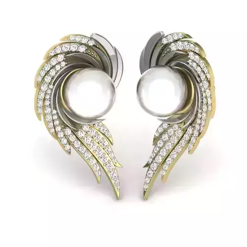Women earrings 3dm render detail 3D print model 3D print model
