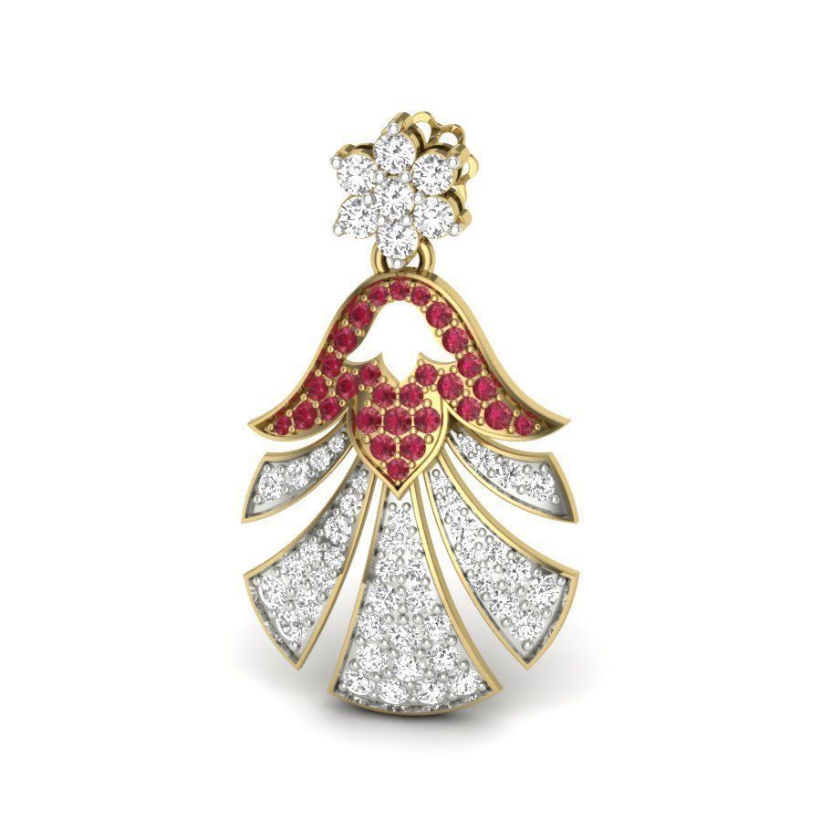 Women earrings 3dm render detail 3D print model 3D print model_2