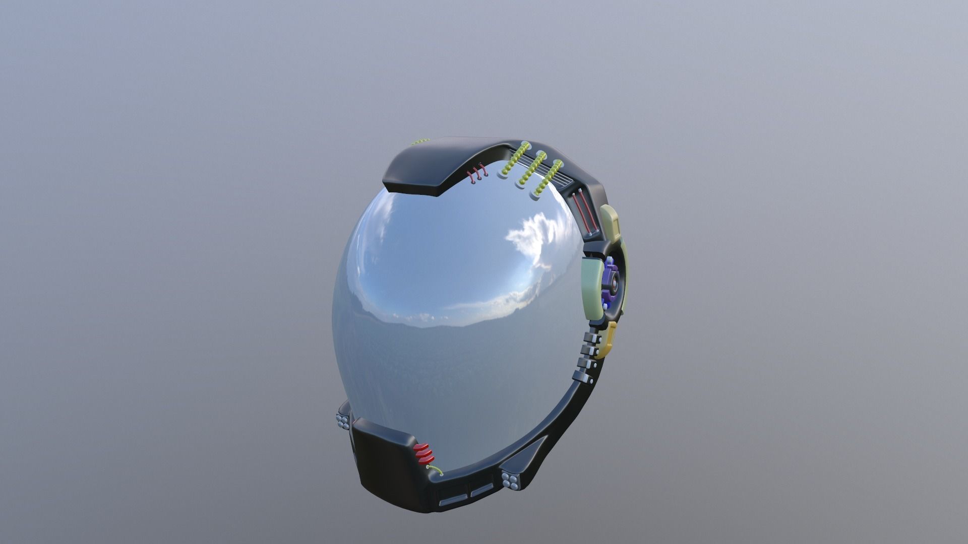 sci fi helmet Free 3D model_12