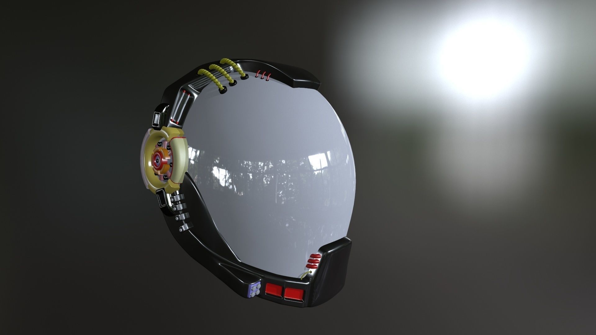 sci fi helmet Free 3D model_7