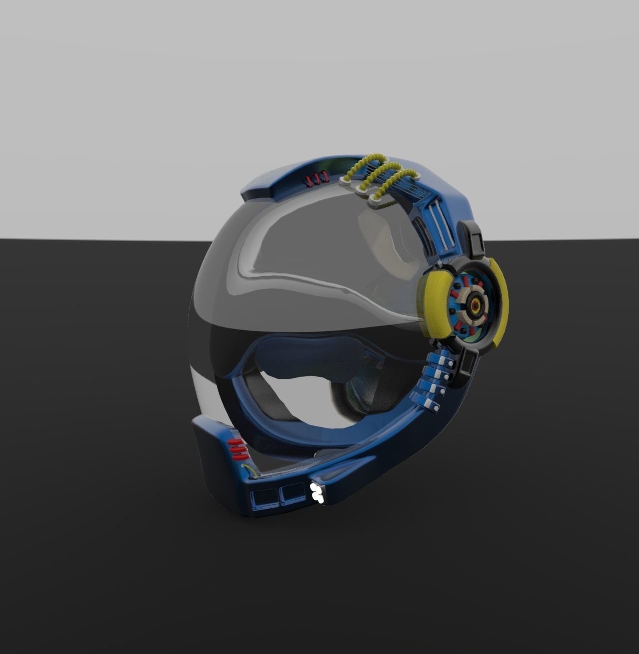 sci fi helmet Free 3D model_6