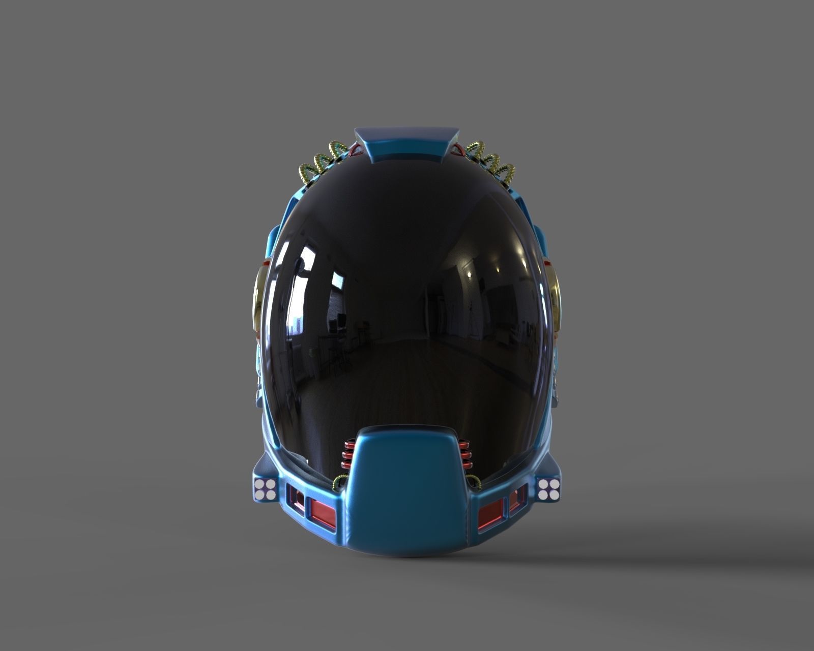sci fi helmet Free 3D model_2