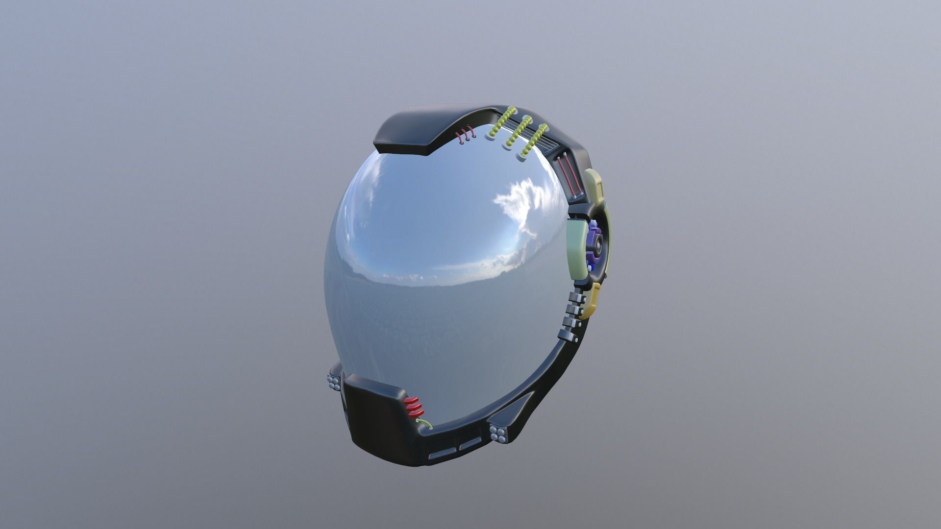 sci fi helmet Free 3D model_11