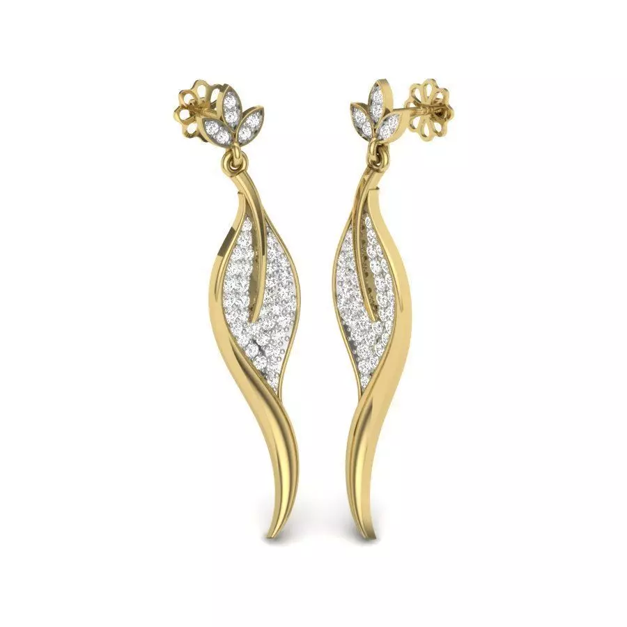 Women earrings 3dm render detail 3D print model 3D print model_0