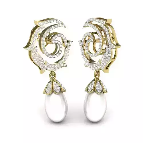 Women earrings 3dm render detail 3D print model 3D print model