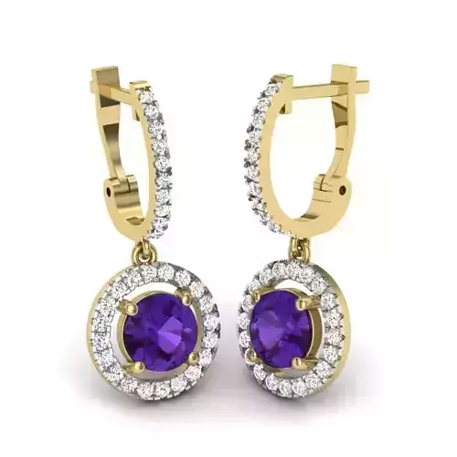 Women earrings 3dm render detail 3D print model