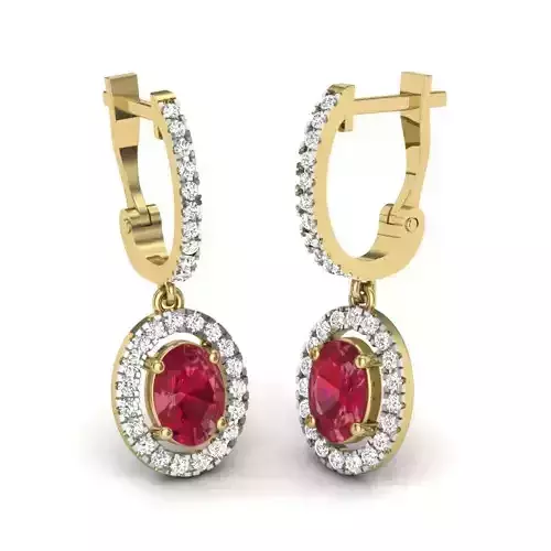 Women earrings 3dm render detail 3D print model