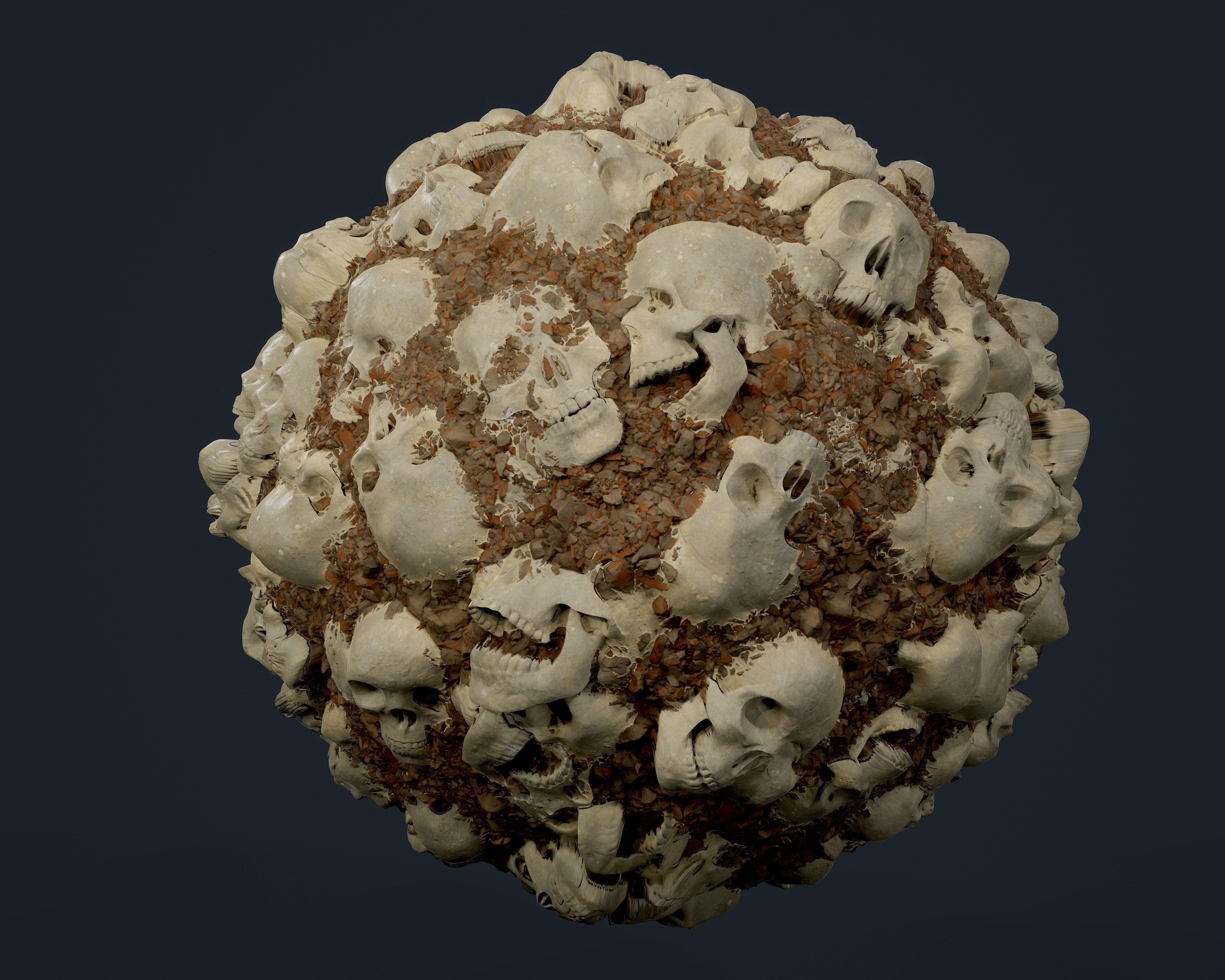 30 Skulls Seamless PBR Texture Pack Texture_23