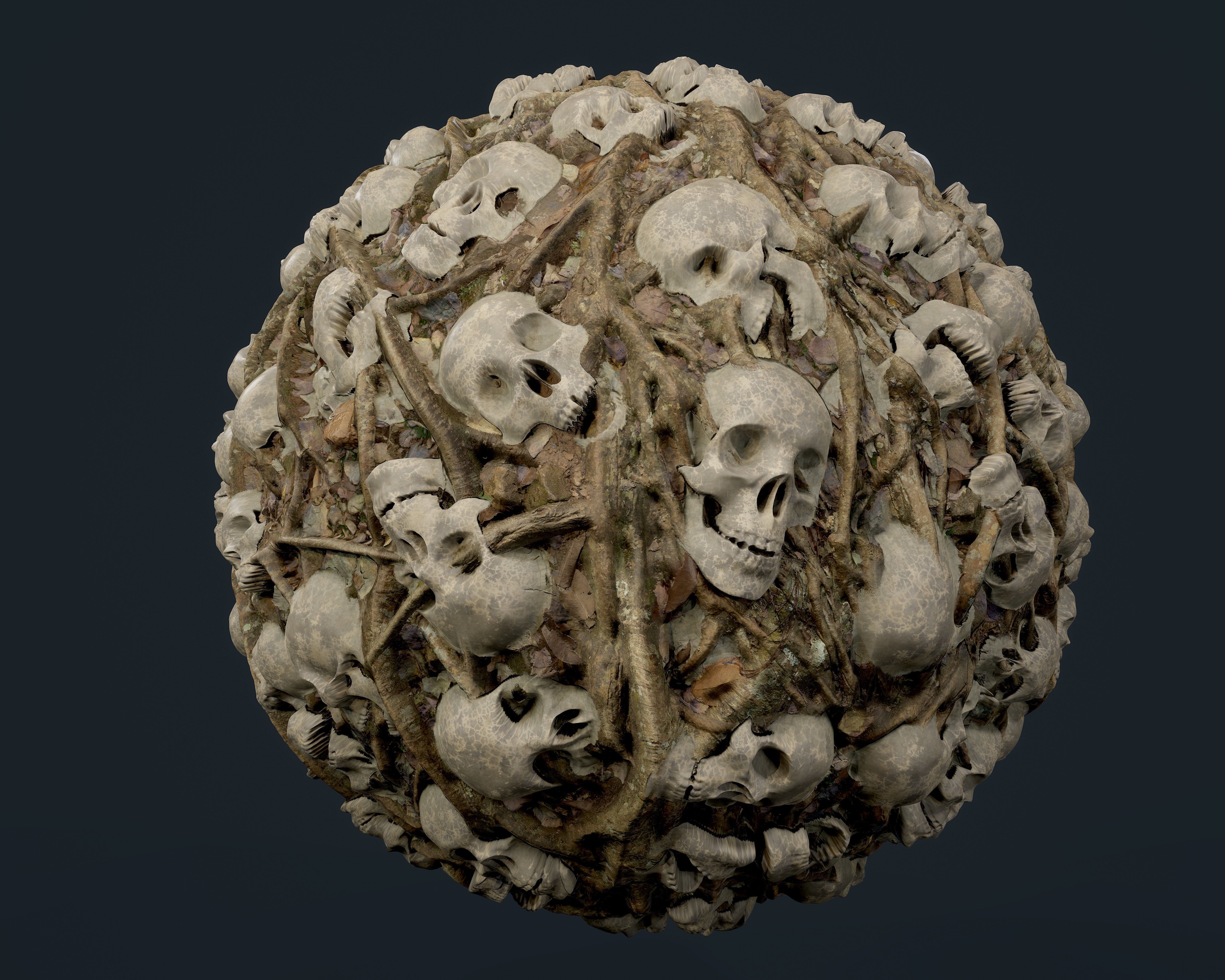 30 Skulls Seamless PBR Texture Pack Texture_10