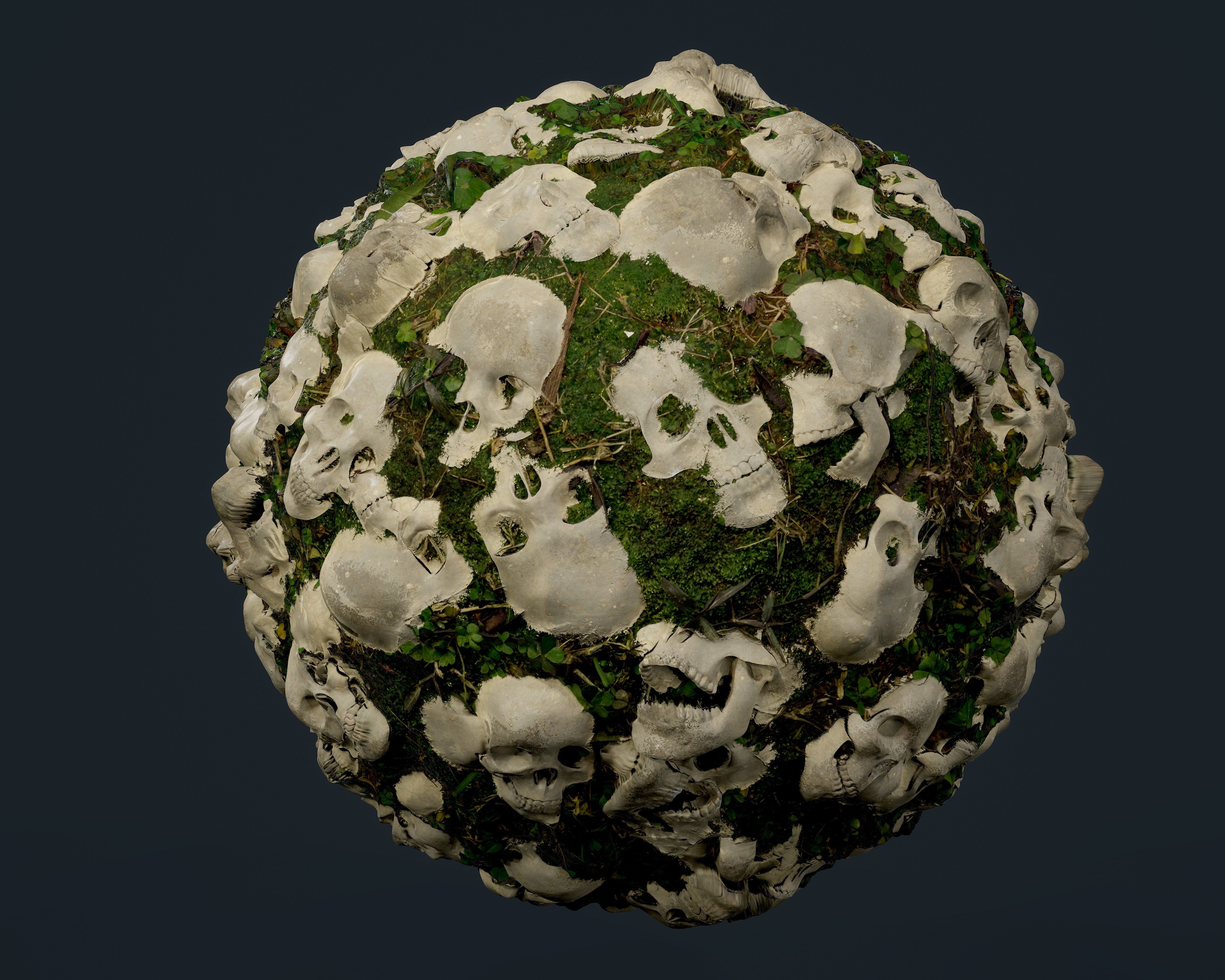 30 Skulls Seamless PBR Texture Pack Texture_25