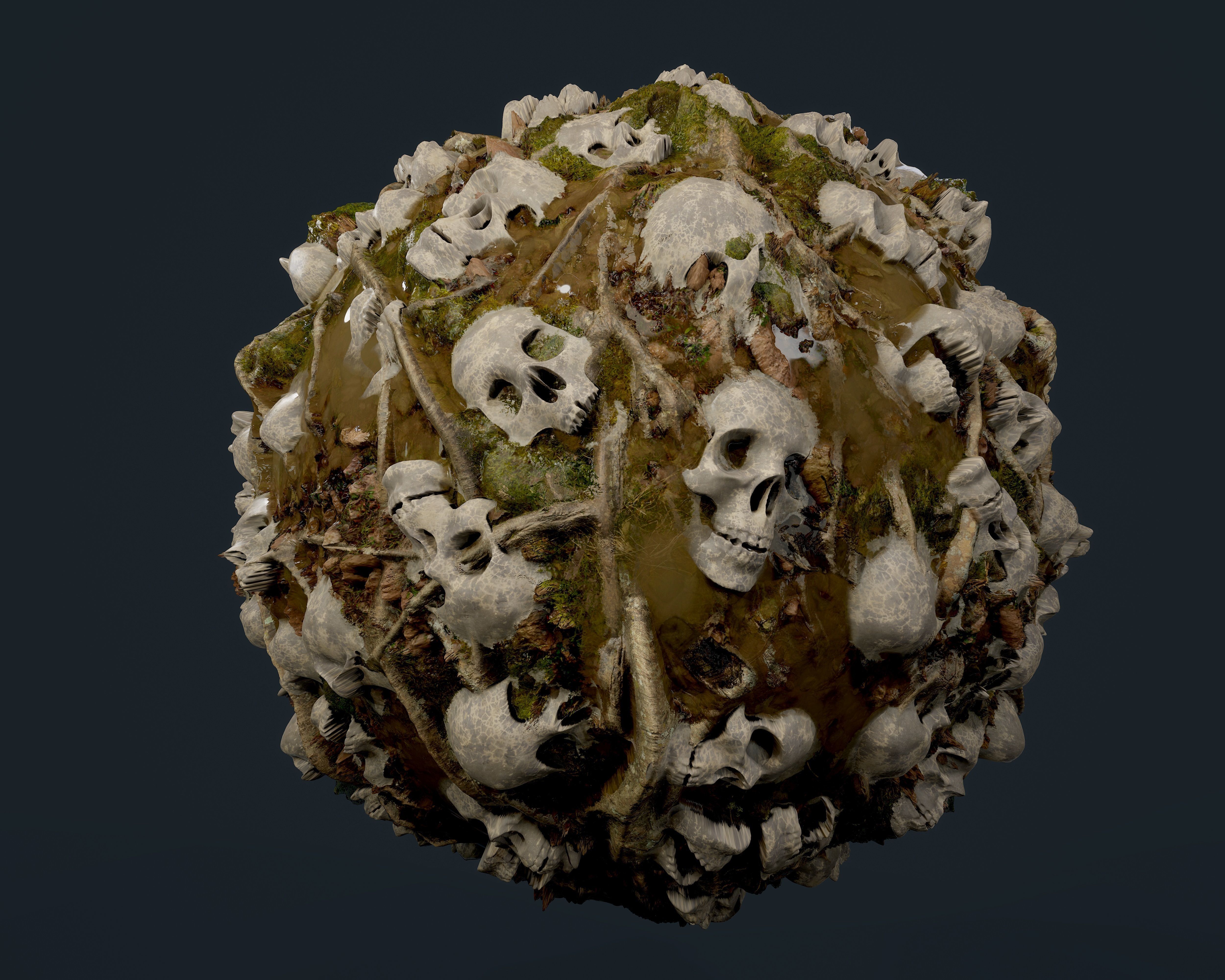 30 Skulls Seamless PBR Texture Pack Texture_19