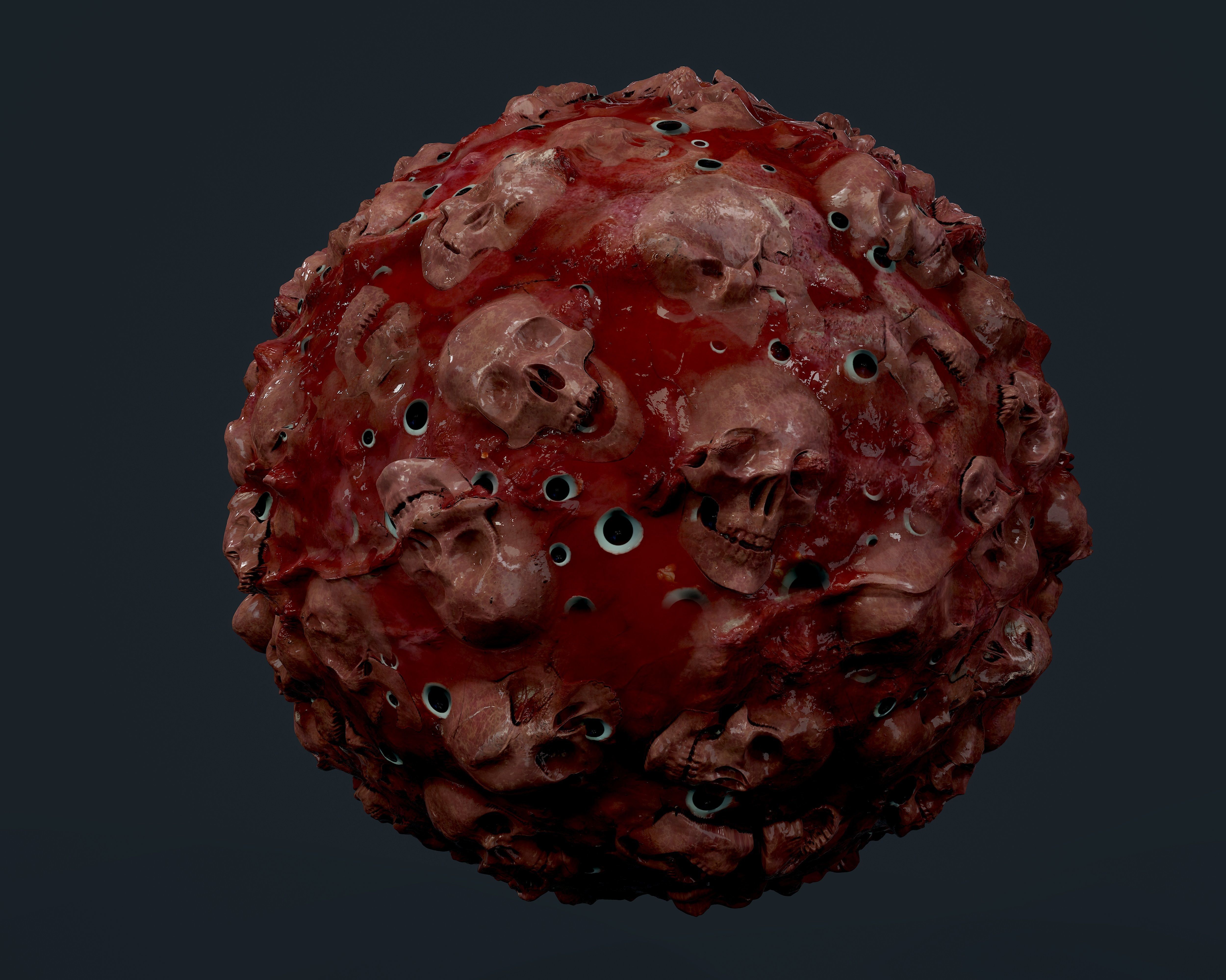 30 Skulls Seamless PBR Texture Pack Texture_9