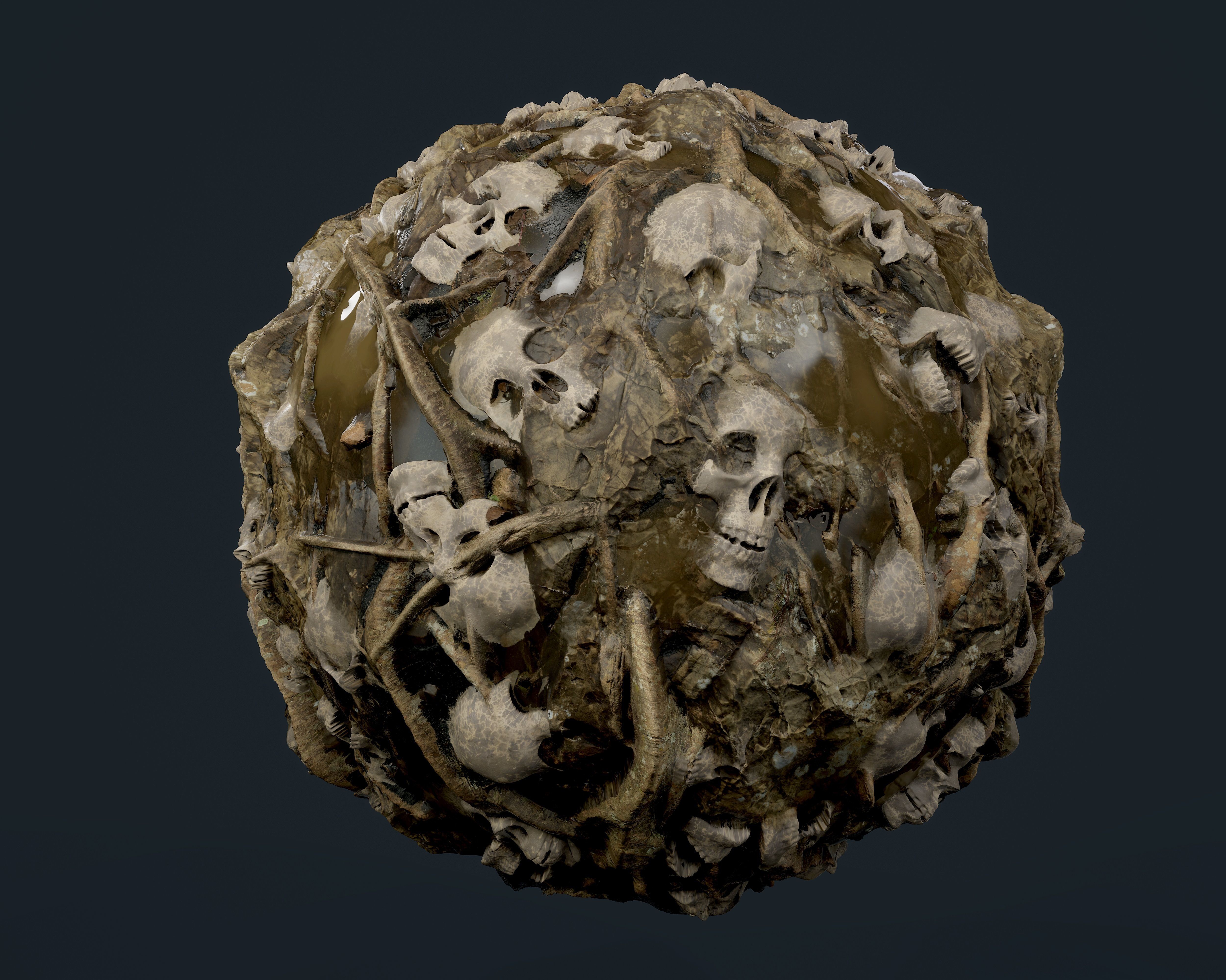 30 Skulls Seamless PBR Texture Pack Texture_15