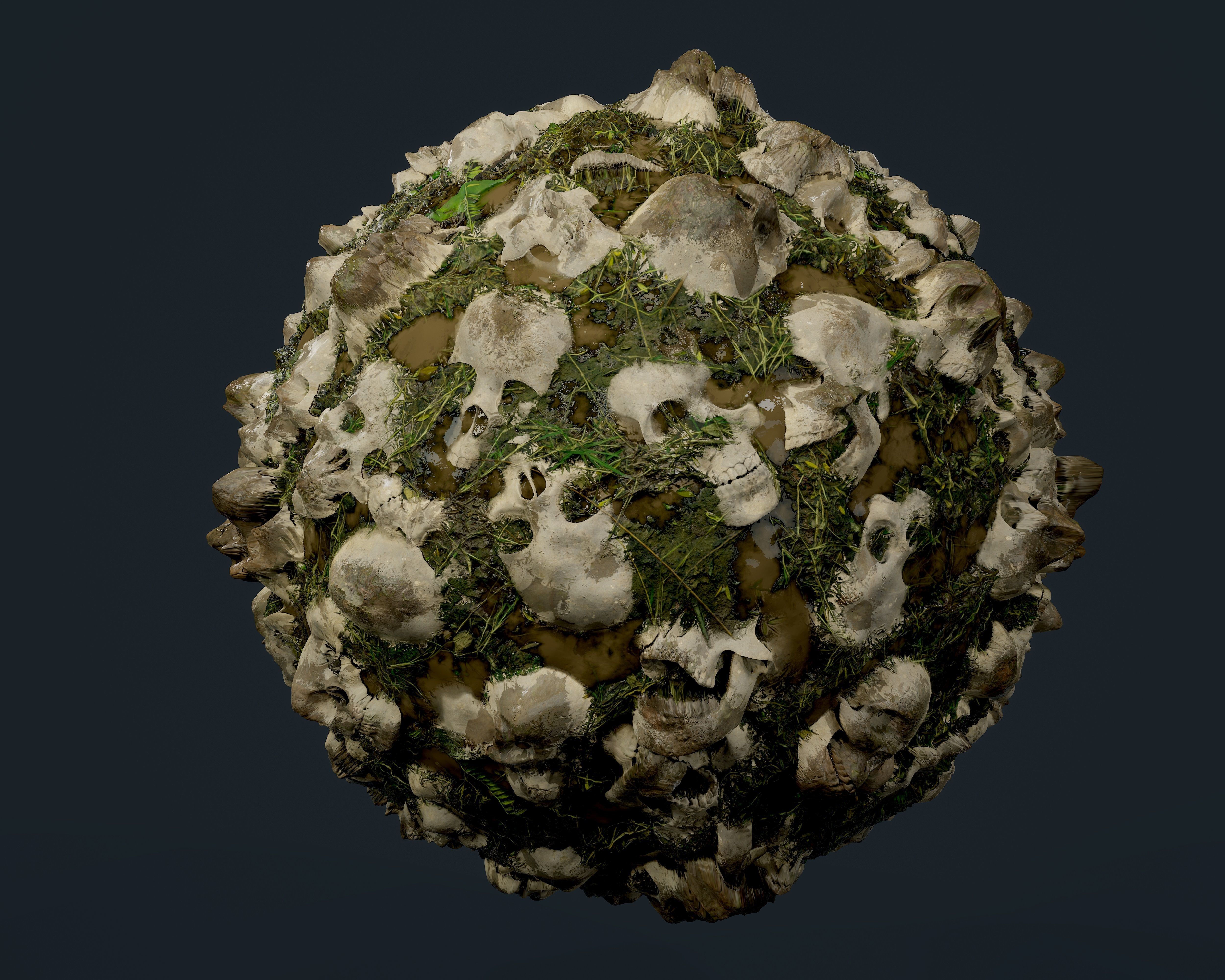 30 Skulls Seamless PBR Texture Pack Texture_28