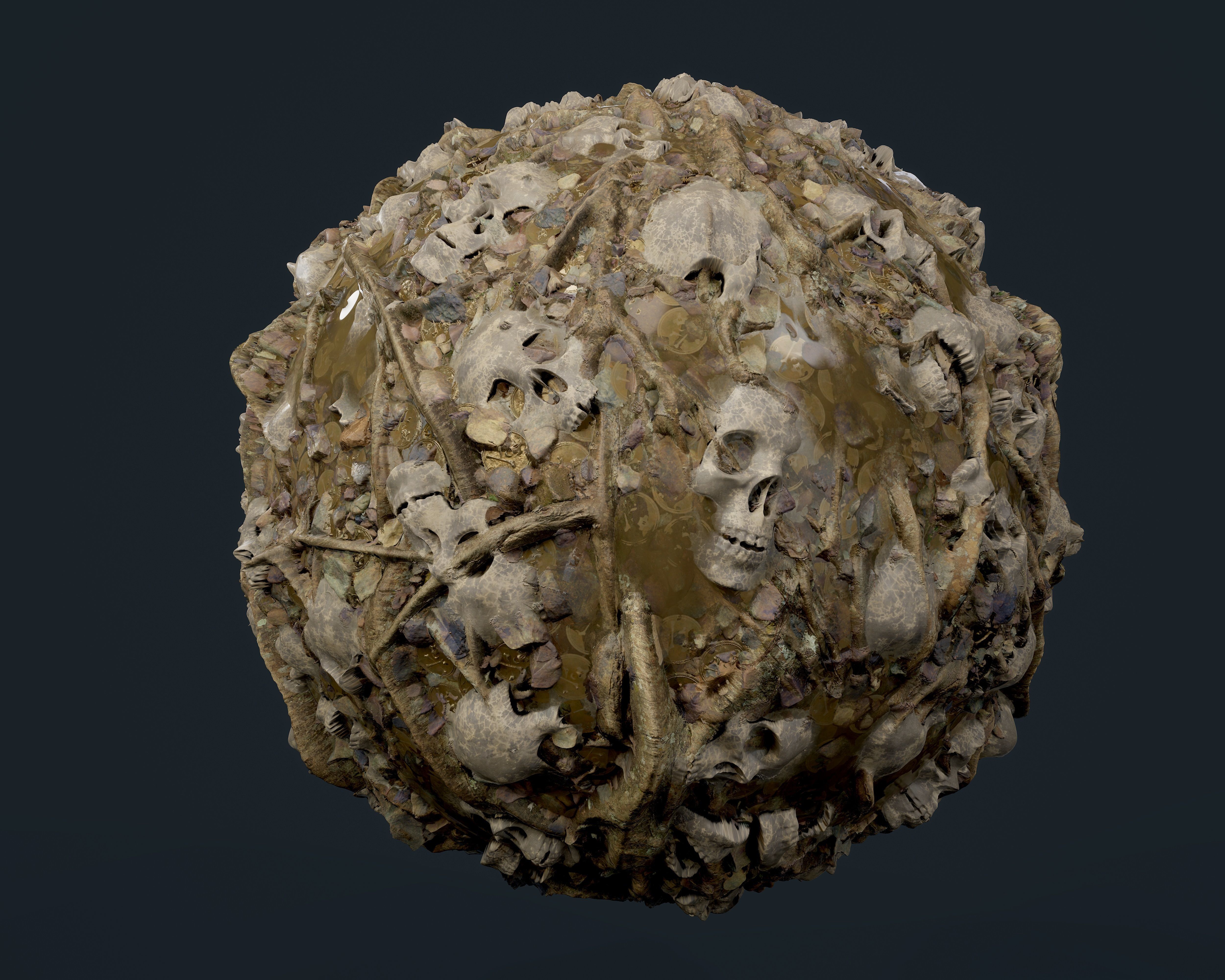 30 Skulls Seamless PBR Texture Pack Texture_14