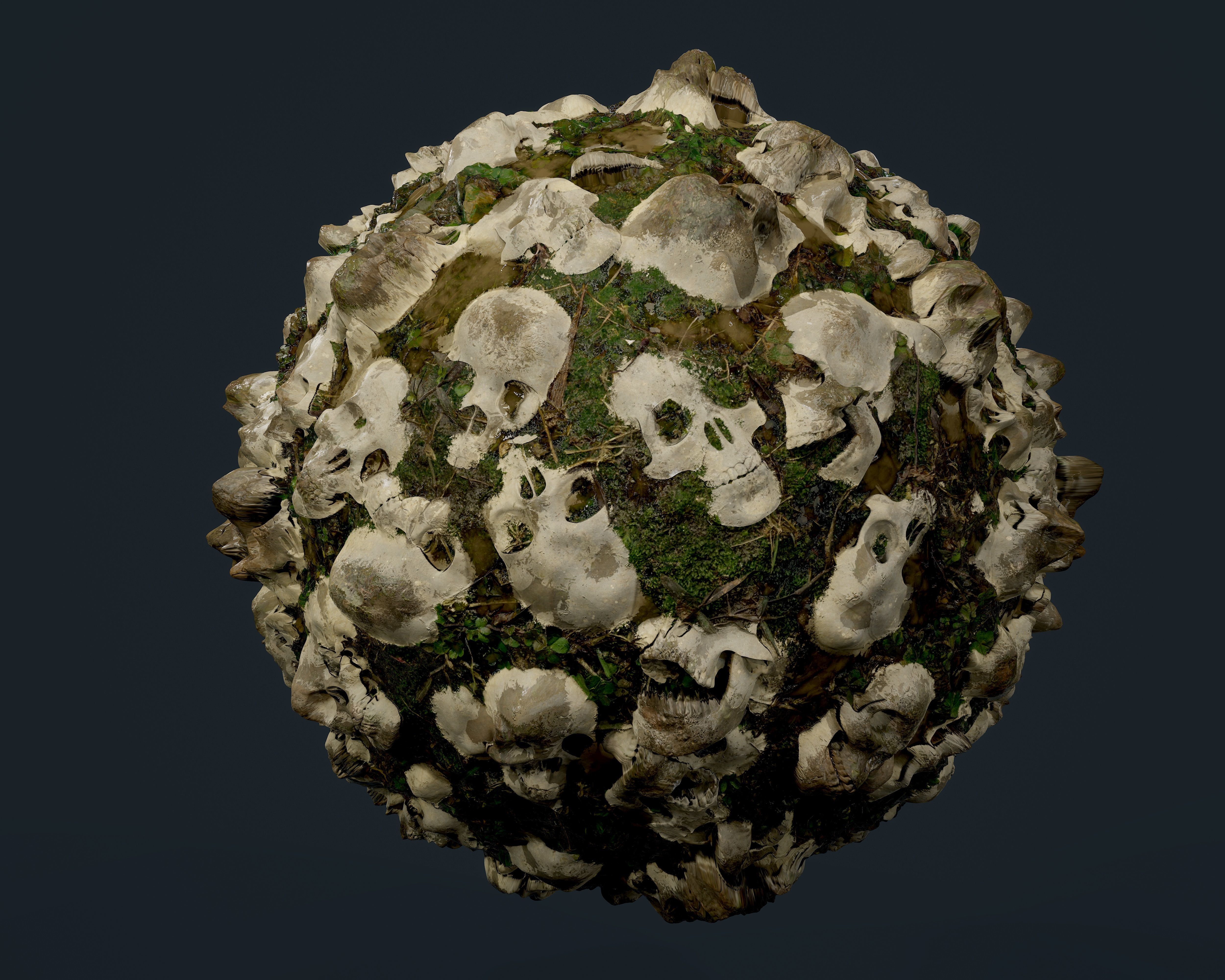30 Skulls Seamless PBR Texture Pack Texture_26