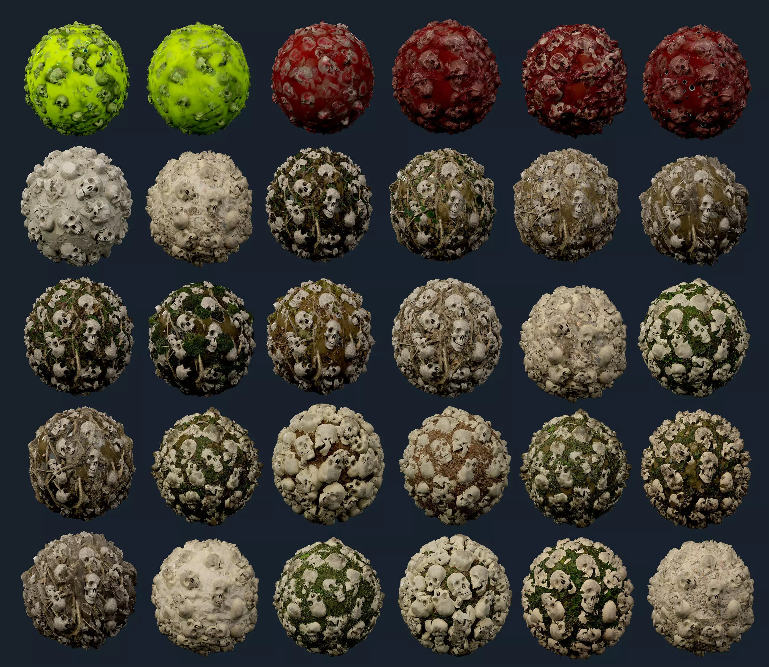 30 Skulls Seamless PBR Texture Pack Texture_0
