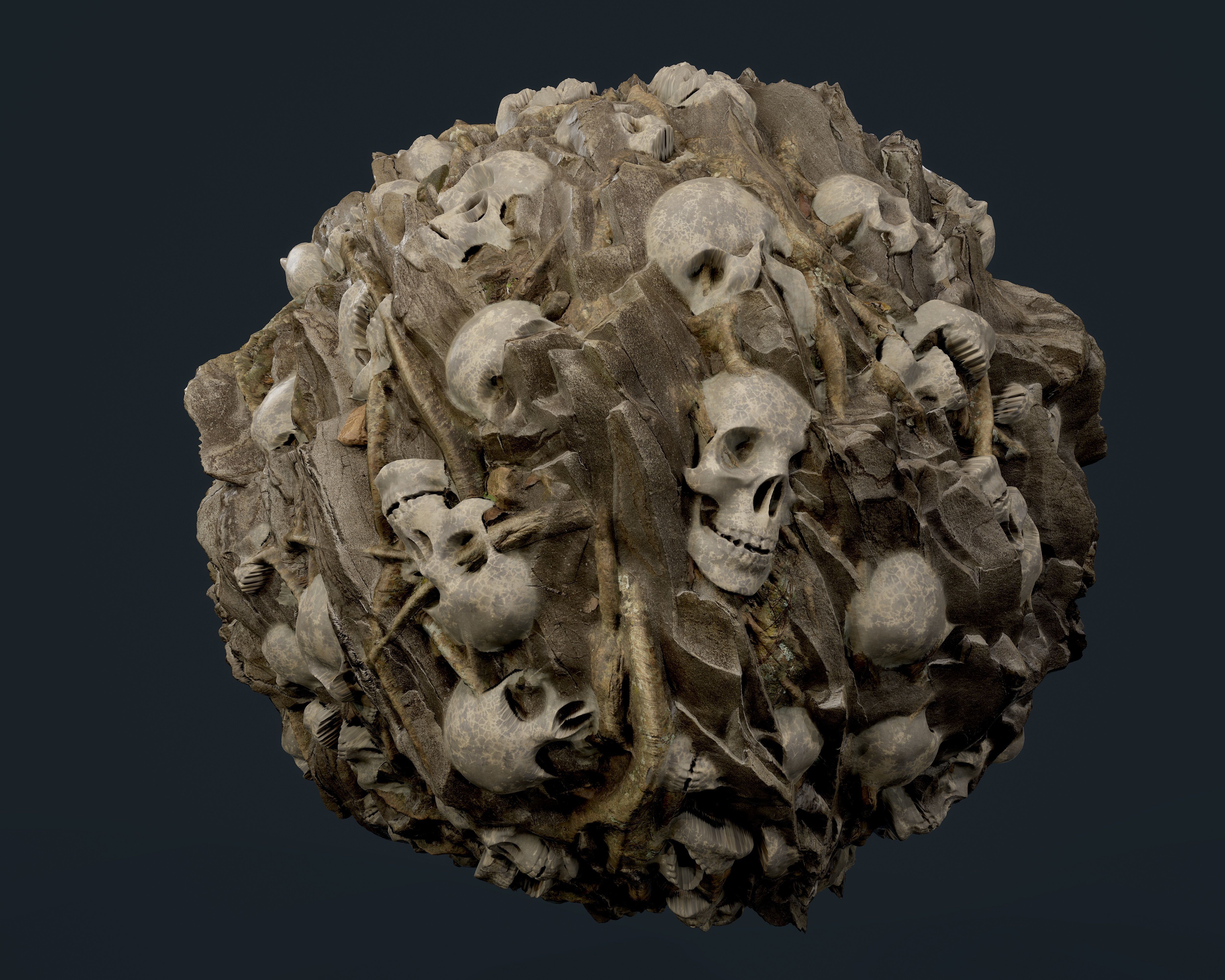 30 Skulls Seamless PBR Texture Pack Texture_16