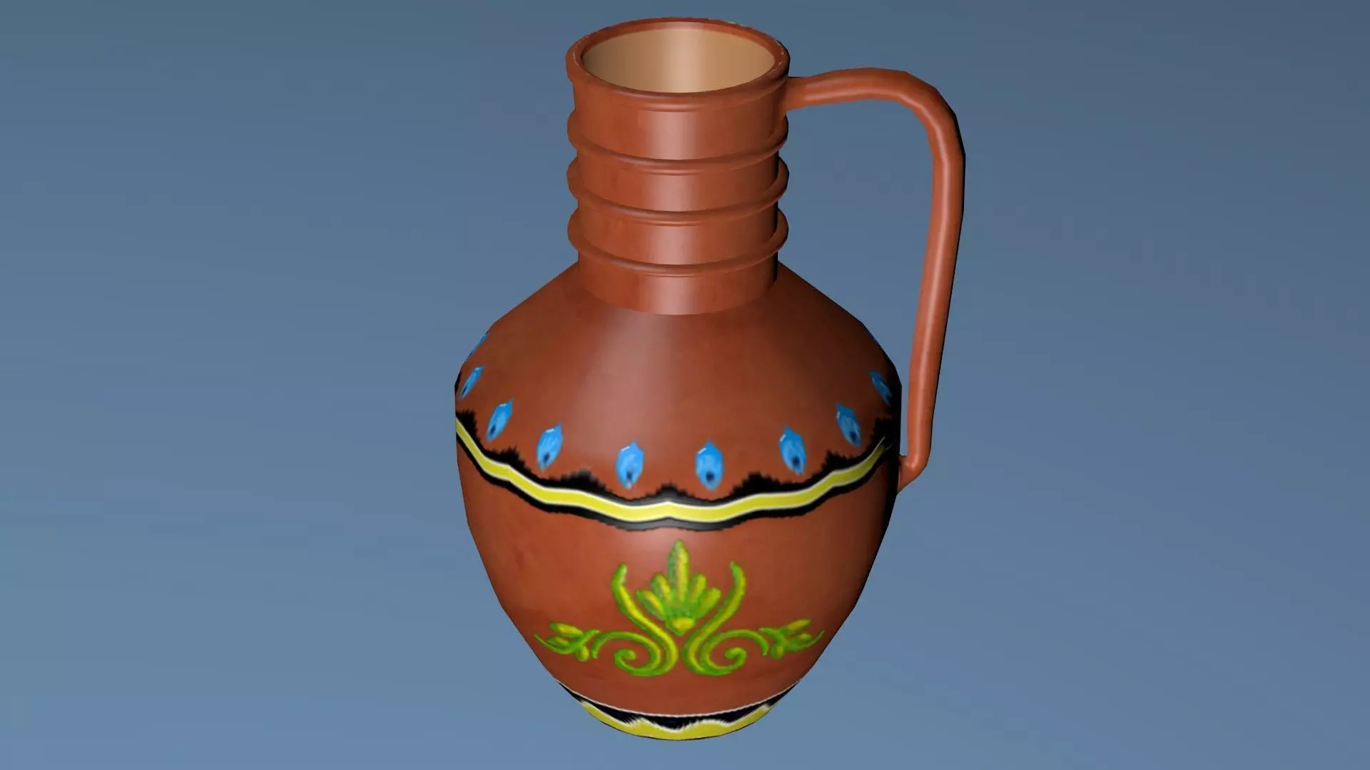 Ceramic Pitcher Low-poly 3D model_0
